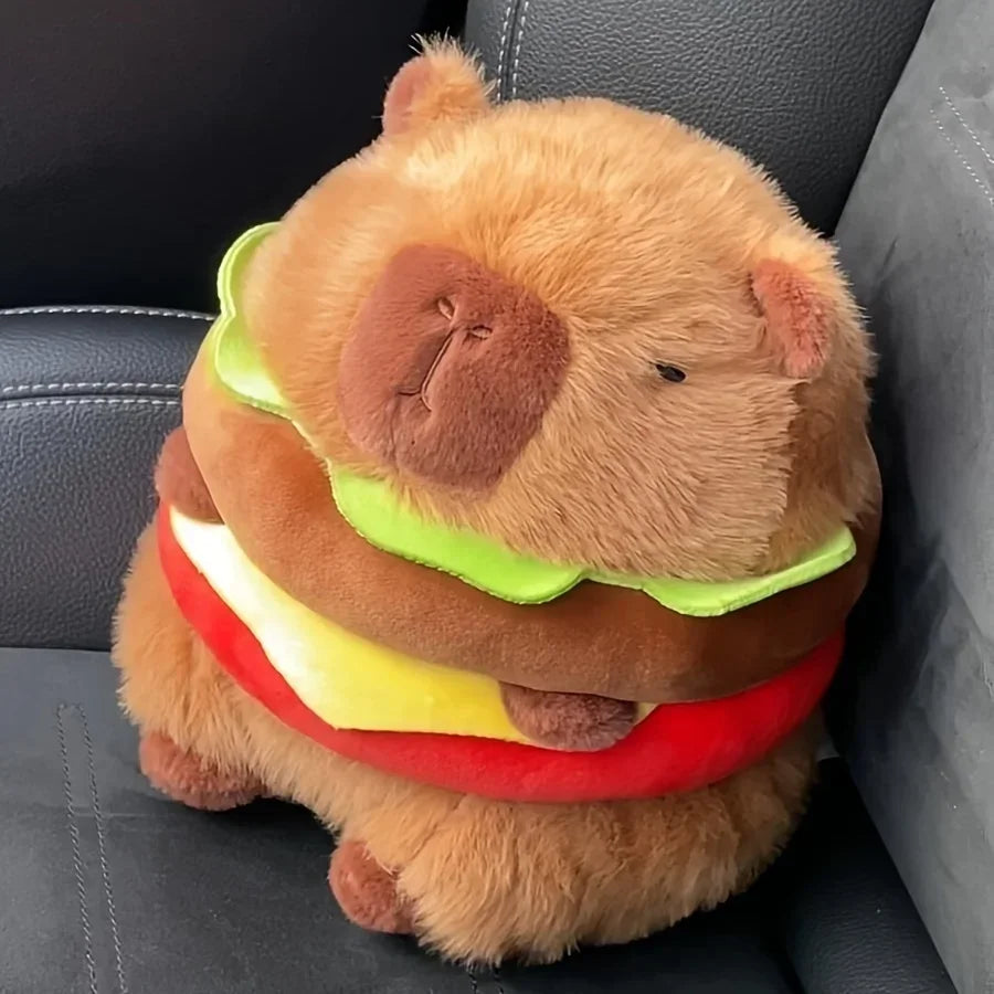 Capy-Burger — Peluche Capybara Hamburger 20cm | Capyflush