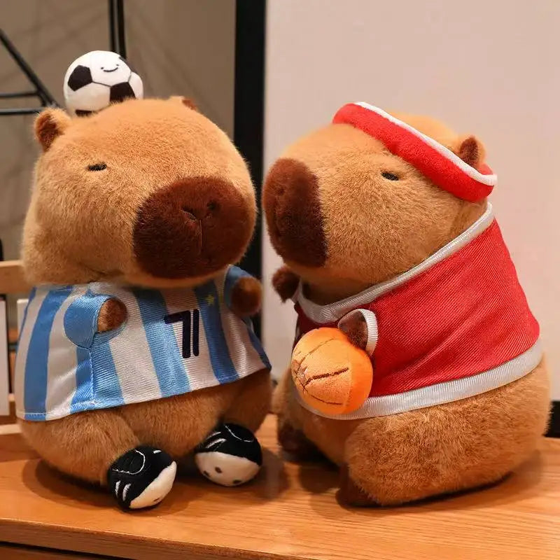 Capy-ballers — Peluche Capybara Sport Foot Basket | Capyflush