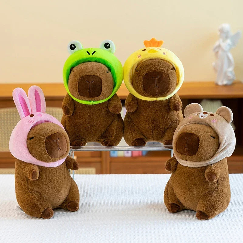 Capy-Pink, Capy-Frog, Capy-flush — Peluche Capybara 25cm | Capyflush
