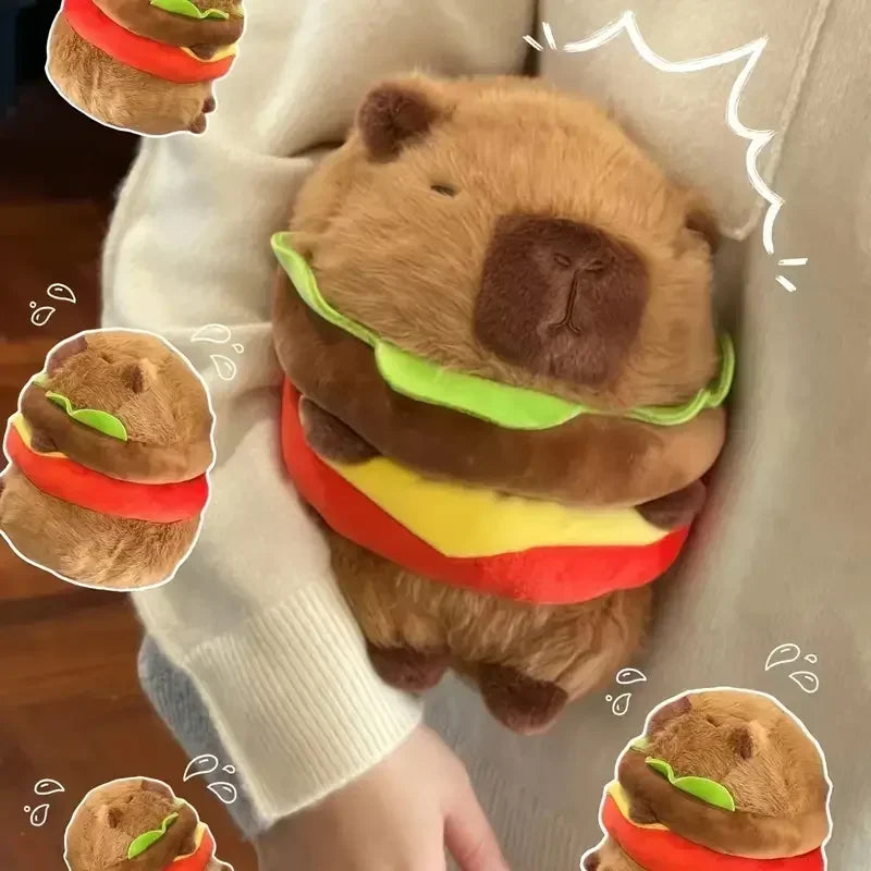 Capy-Burger — Peluche Capybara Hamburger 20cm | Capyflush