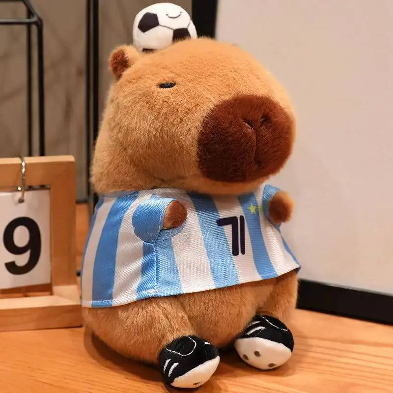 Capy-ballers — Peluche Capybara Sport Foot Basket | Capyflush