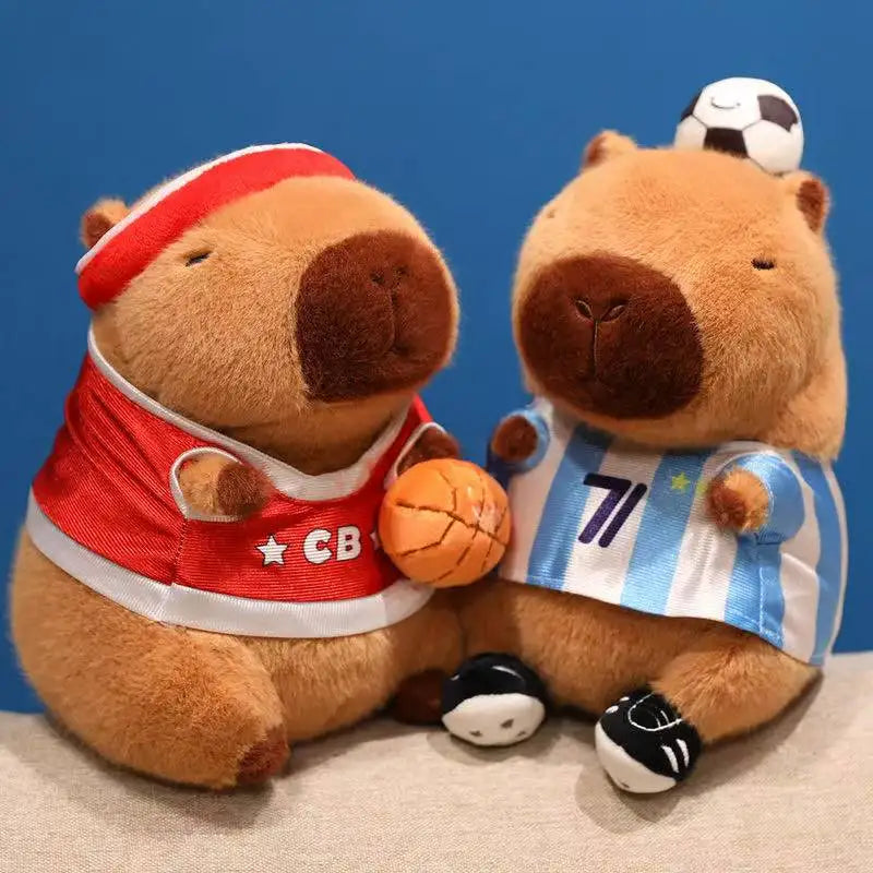 Capy-ballers — Peluche Capybara Sport Foot Basket | Capyflush