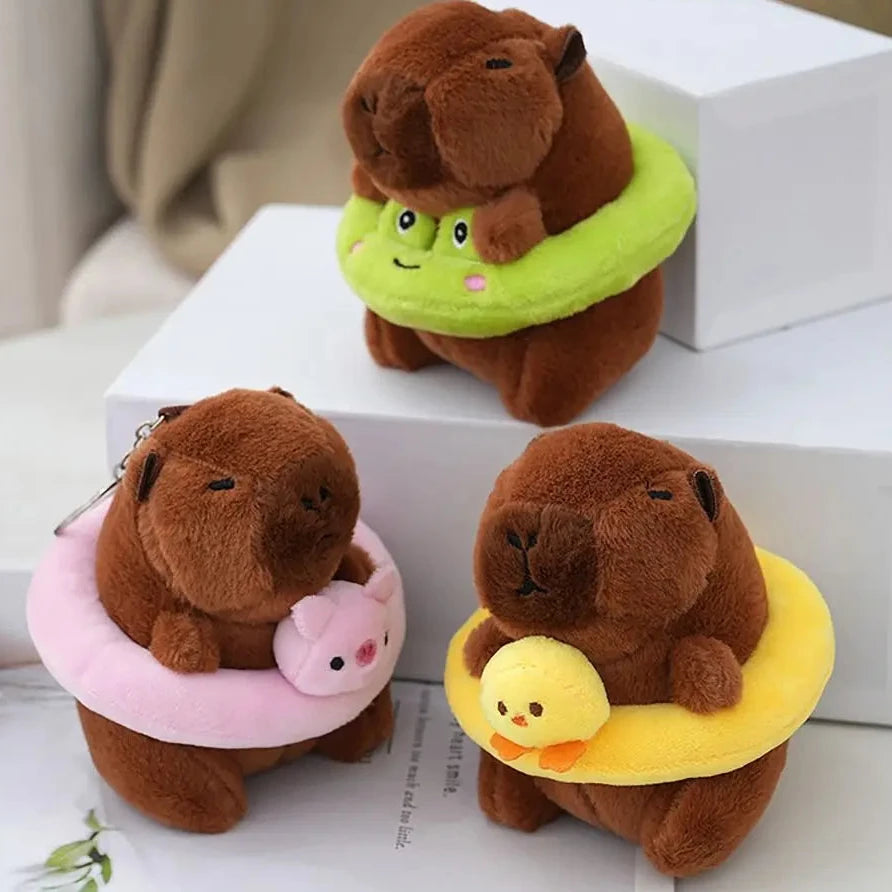 Capy-nageur — Porte-clés Peluche Capybara Bouée | Capyflush